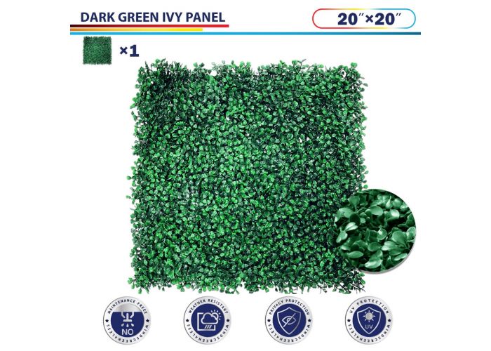 20 X 20 Dark Green 1pc Ivy Leaf Decorative Fence Screen Windscreen4less