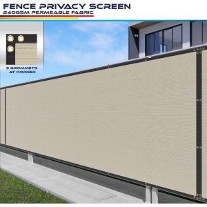 Real Scene Effect of 240GSM HDPE  Privacy Fence Screen