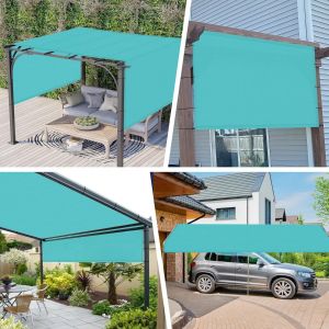 Real Scene Effect of 180GSM HDPE Turquoise Green Shade Panel