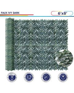 Windscreen4less Artificial Ivy Privacy Fence Wall Screen 6' x 8' Dark Green Ivy Leaf Artificial Hedges Fence Faux Decoration for Outdoor Garden Decor