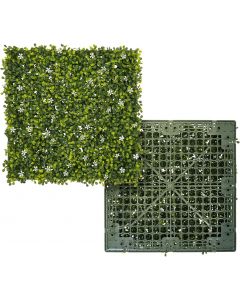 Windscreen4less 1 Pack 18"x18" Artificial Plant Panels with Hard Back Faux Greenery Grass Wall Panel Decoration for Outdoor Indoor Garden Backyard