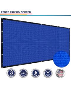 Fence Privacy Screen Blue 1-8ft H x 1-300 L Heavy Duty Windscreen Chain Link Fence Privacy Mesh Fabric Cover for Outdoor Patio Garden