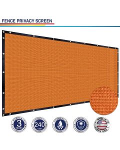 Fence Privacy Screen Orange 1-16ft H x 1-100 L Heavy Duty Windscreen Chain Link Fence Privacy Mesh Fabric Cover for Outdoor Patio Garden