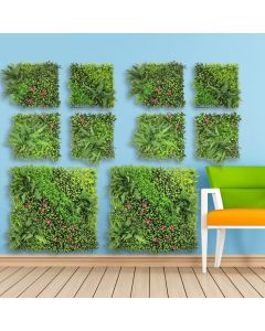 Real Scene Effect of Windscreen4less 40"x40" 3D Panel Style 9 Artificial Boxwood Hedge Topiary Plant Grass Backdrop Wall for Privacy Fence Garden Backyard Screen Outdoor Wedding Décor 6 pcs