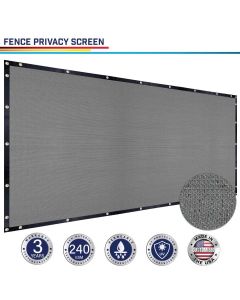 Fence Privacy Screen Light Gray 1-8ft H x 1-300 L Heavy Duty Windscreen Chain Link Fence Privacy Mesh Fabric Cover for Outdoor Patio Garden