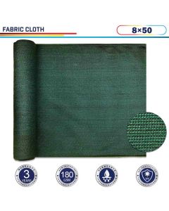 Windscreen4less Dark Green Sunblock Shade Cloth,95% UV Block Shade Fabric Roll 8ft x 50ft (3 Year Warranty)-Custom Sizes Available(Customized) 
