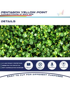 Real Scene Effect of Windscreen4less 20"x20" Pentago with Yellow Point Panel Artificial Boxwood Hedge Topiary Plant Grass Backdrop Wall for Privacy Fence Garden Backyard Screen Outdoor Wedding Décor 6 pcs