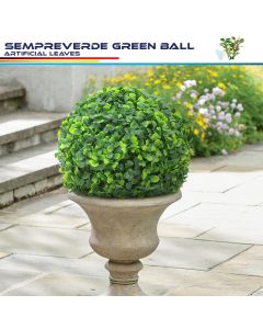 Real Scene Effect of 8 Inch Artificial Topiary Ball Faux Boxwood Plant for Indoor/Outdoor Garden Wedding Decor Home Decoration, Sempreverde Green 2 Pieces