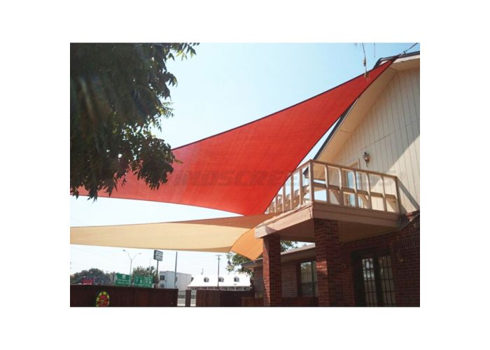 Red 13ft x 13ft x 18ft 180GSM polyethylene sun shade sail canopy