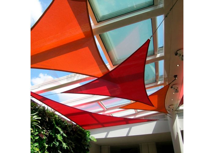 Beige 12ft x 12ft x 17ft 180GSM polyethylene sun shade sail canopy