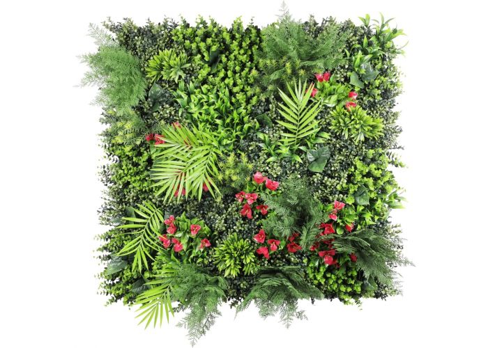 Windscreen4less 4 Pcs 40 inch x40 inch Artificial Boxwood Panels Faux Plant Grass Green Wall Panel Decoration for Outdoor Indoor Garden Backyard (Style 11)